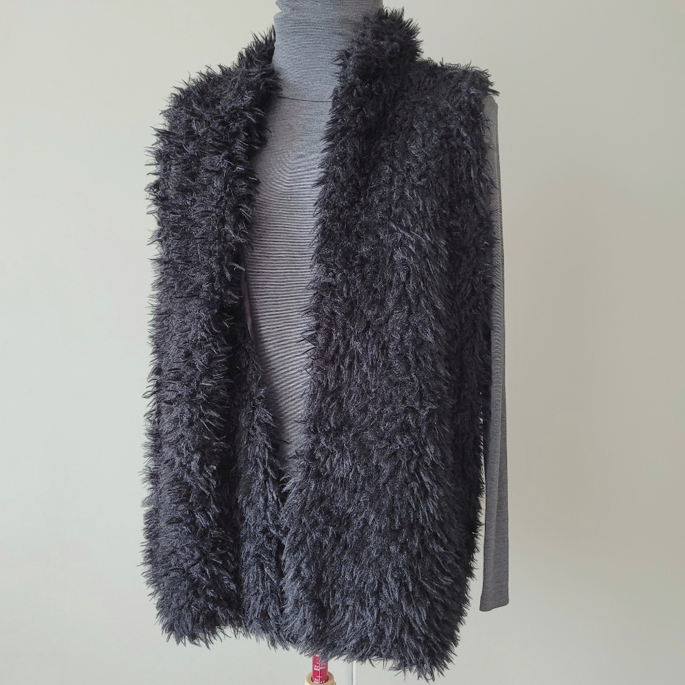 Love by Chesley Faux Fur Open Front Vest